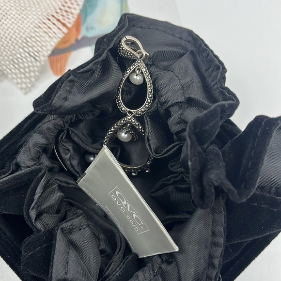 Vintage Suspicion Marcasite & Pearl Pendant 🌟 Sterling Elegance - Picture 14 of 14